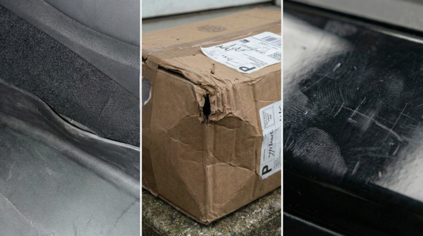 Generic competitor Tesla accessories with visible gaps and poor fit