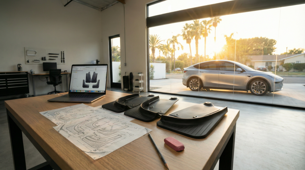 BASENOR premium Tesla floor mats with precise factory-grade fitment