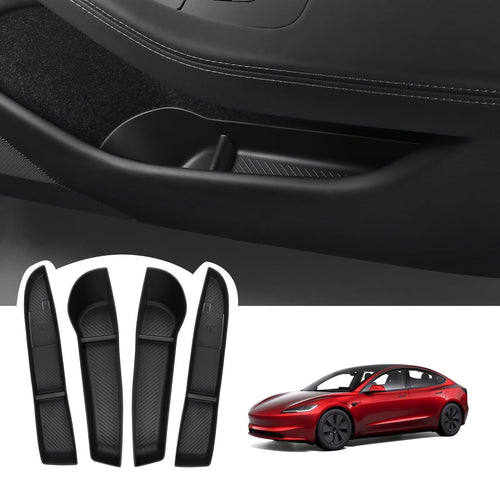 2024-2026 Tesla Model 3 Highland Door Storage Box - TPE Waterproof 4PCS | BASENOR